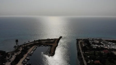 Flight on a drone in Greece Stock Footage 88744563