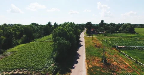 Flight to Drone on the Ground Stock Footage 64756109