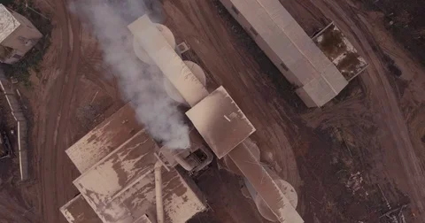 Flight to the drone of the old factory Stock Footage 71283390
