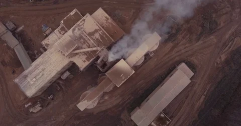 Flight to the drone of the old factory Stock Footage 71283404