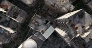 A Flight Of A Drone Over The City Of Homs In Syria Stock Footage