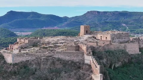 Flight with a drone with parallax effect over the highest part of the Stock Footage 269333134