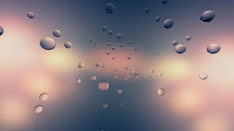Flight of droplets in space Stock Footage 20522398