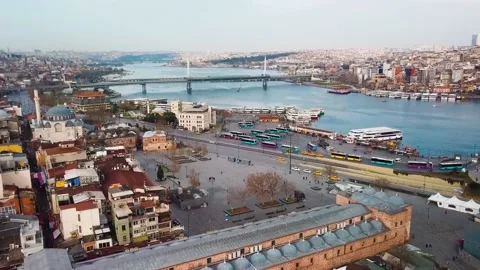 Flight from Eminönü Video stock 147127388