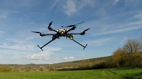 Flight of esa copter slow motion Video stock 62090937