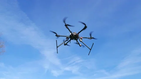 Flight of esacopter  copter Stock Footage 62293673