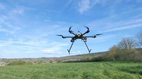 Flight of esacopter  copter Stock Footage 62295311