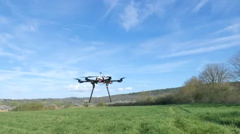 Flight of esacopter  copter Stock Footage 62296856