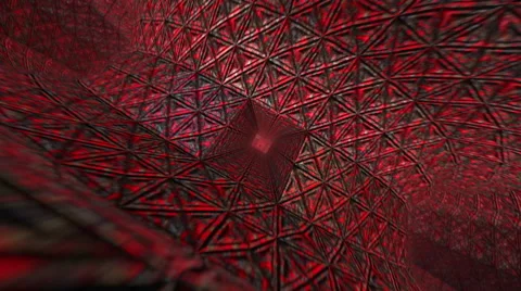 Flight in a fantastic warehouse. Seamless loop Stock Footage 47540965