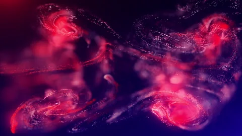 Flight of fluids of red and white colors Stock Footage 163970792