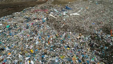 Flight forward over the landfill 스톡 동영상 80278240