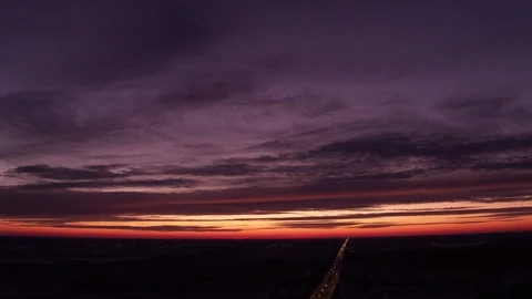 Flight in front of cloudy sunrise 2 Видео 123768258