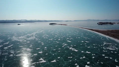 Flight to the frozen lake Stock Footage 330451680