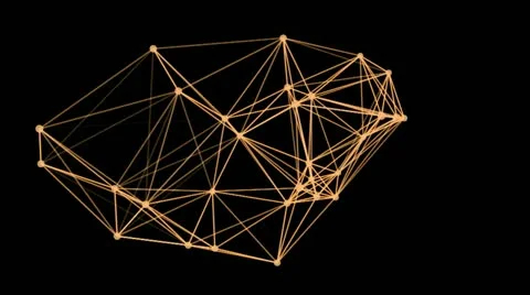 Flight of geometric shapes Stock Footage 11818715