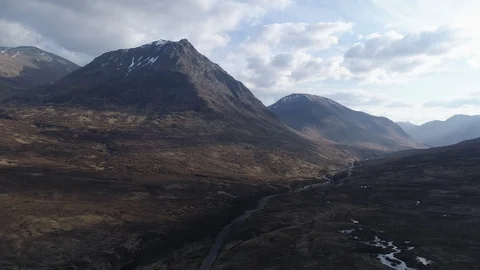 Flight in Glen Etive Stock Footage 107140254