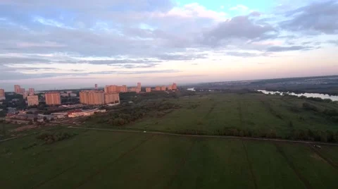 Flight in a green field on a fpv Stock Footage 196810291