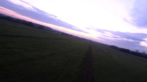 Flight in a green field on a fpv Stock Footage 196816461