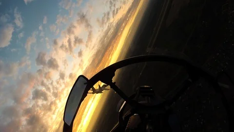 Flight groups on meeting Stock Footage 100373806