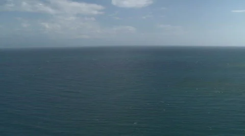 Flight high over the ocean, the camera sees only water Stock Footage 558941
