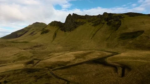Flight on the highlands of Iceland Stock Footage 130455766