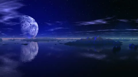 Flight of a huge planet Vídeo Stock 10743705