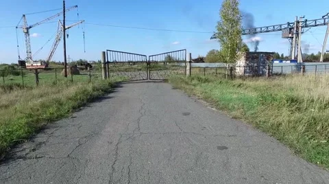 Flight in an industrial zone Stock Footage 68941407