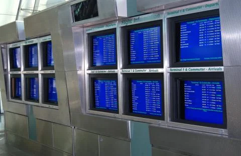 Flight info Fotos Stock