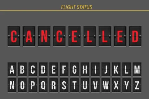 Flight information of arrival or departure status Stock Illustration