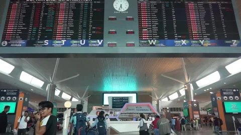 Flight information board Stock Footage 279082873