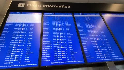 Flight Information Display - San Francisco Airport (SFO) Stock Footage 230672162