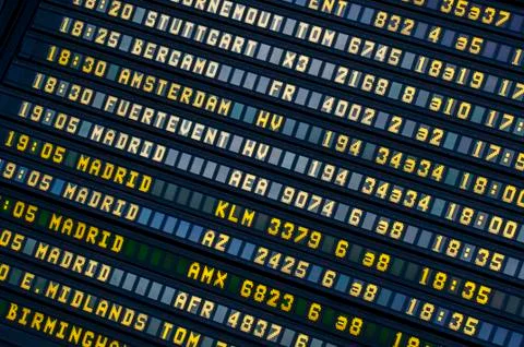 Flight information Stock Photos