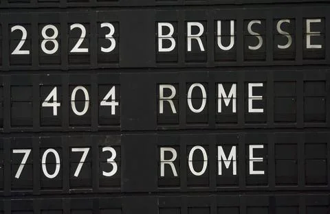 Flight information for Rome Foto stock