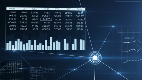 Flight Inside Abstract Global Growing Business Network and Data Connections Video stock 94623078