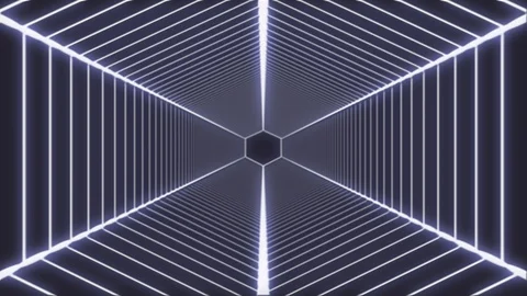 Flight Inside Glowing Web. Abstraction Animation (Looped Footage) Stock Footage 105040186