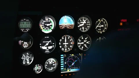 Flight instructor explaining and pointing at each display Stock Footage 99138580