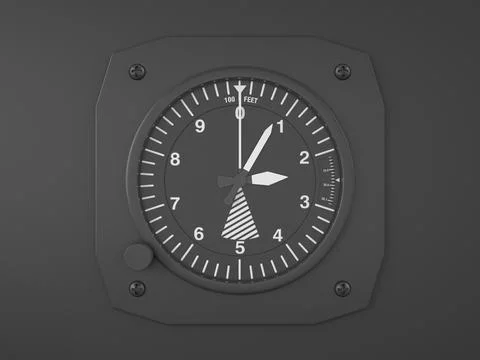 Flight instrument altimeter Stock Photos