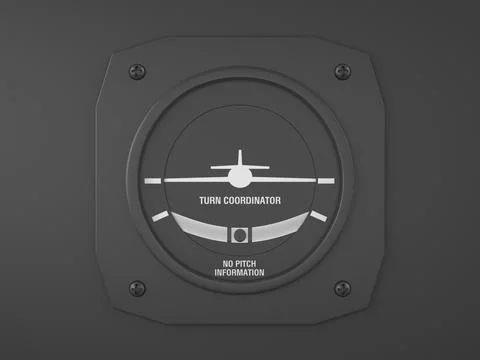 Flight instrument turn coordinator Stock Illustration