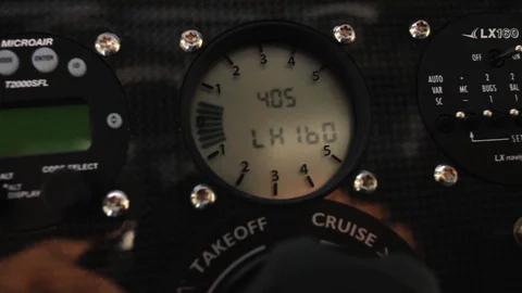 Flight instruments on board Stock Footage 92585955