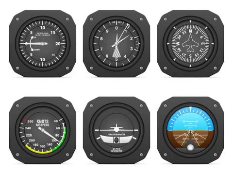 Flight instruments Stock Illustration