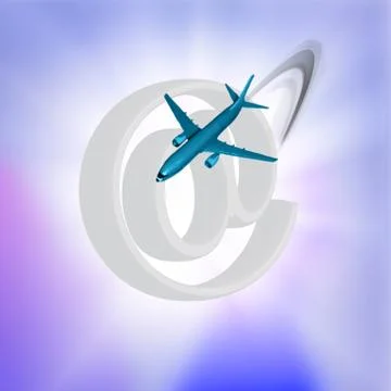 Flight internet Stock Illustration