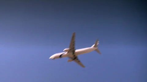 Flight of a jet plane 2 Stock Footage 728761