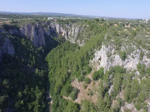 Flight on a karstic land Stock Footage 72365772