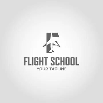 Flight with letter F Vector logo design template inspiration Stock Illustration