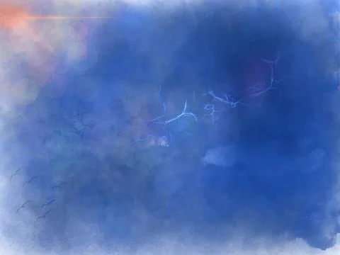 Flight In Lightning Stock Illustration