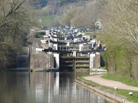 Flight of locks Stock Photos