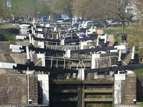 Flight of locks Stock Photos