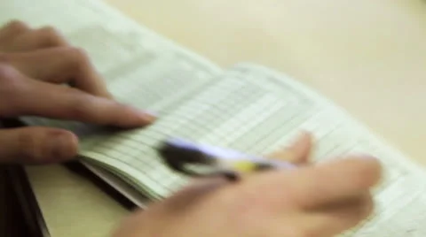 Flight Log Student Pilot Stock Footage 25738107