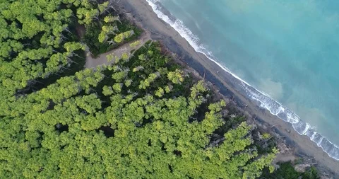 The flight from the mainland to the coast Stock Footage 94422372