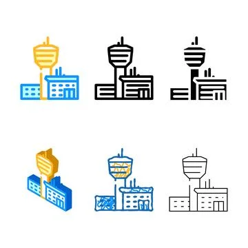 Flight minimal control aeronautical engineer color icon vector 스톡 일러스트