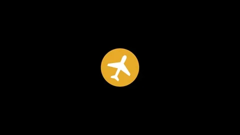 Flight mode on and off animation isolated on black background 動画素材 330279105